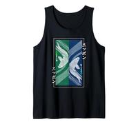 Koi Fish Yin-Yang Japonés Ukiyo-e Estilo Vintage Tradicional Camiseta sin Mangas