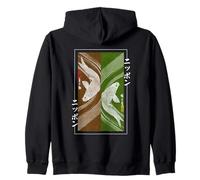 Koi Fish Yin-Yang Japonés Ukiyo-e Estilo Vintage Tradicional Sudadera con Capucha