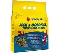 KOI&Goldfish SPIRULINA Sticks 5L /400g - Alimento Flotante con Alto Contenido de nutrientes Vegetales para los Peces de Estanque