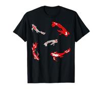 koi japón Pescado Sushi Manga Rojo Nadar pez Dorado enjambre Camiseta
