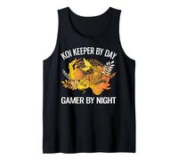 Koi Keeper de día, Jugador de Noche, Divertido Amante de los Juegos de koi Camiseta sin Mangas