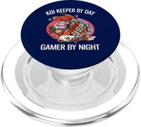 Koi Keeper de día, Jugador de Noche, Divertido Amante de los Juegos de koi PopSockets PopGrip para MagSafe