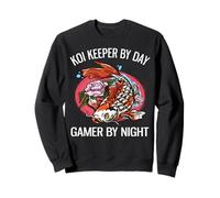 Koi Keeper de día, Jugador de Noche, Divertido Amante de los Juegos de koi Sudadera