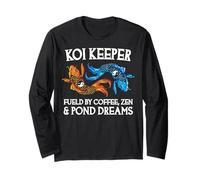 Koi Keeper Impulsado por Coffee Zen Y Pond Dreams Manga Larga