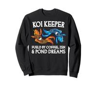Koi Keeper Impulsado por Coffee Zen Y Pond Dreams Sudadera
