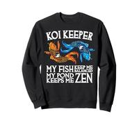 Koi Keeper Mis Peces me Mantienen equilibrado Mi Estanque me Mantiene Zen Sudadera
