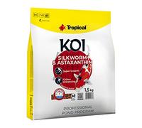 KOI Silkworm&ASTAXANTHIN Pellet Size M 5L / 1,5kg - alimento para la alimentación Diaria de Medio la Carpa koi Durante Estaciones cálidas del año, a temperaturas del Agua: de 15 a 30oC