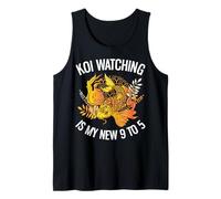 Koi Watching es mi Nuevo 9 a 5 jubilación Divertida Camiseta sin Mangas