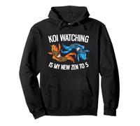 Koi Watching es mi Nuevo Zen To 5 jubilación Divertida Sudadera con Capucha