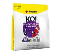 KOI Wheat Germ & Garlic Pellet Size L 5L/1,5KG - Alimento con ajo para la alimentación Diaria de koi Grandes en una Amplia Gama de temperaturas del Agua: de 8 a 30°C