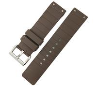 KOIAMVZW Para Santos Watchband 23 mm Strap de reloj de silicona para Santos de Cartier 100 Black Brown Water Wrist Wnip Wnist (Color: Brown, Tamaño: 23 mm) decoration