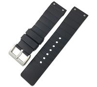 KOIAMVZW Para Santos Watchband de 23 mm, correa de reloj de silicona para Santos de Cartier 100 Black Brown Water Wrist Wnele (color: negro, tamaño: 23 mm) decoration