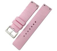KOIAMVZW Para Santos Watchband de 23 mm, correa de reloj de silicona para Santos de Cartier 100 Black Brown Water Wrist Wnele (color: rosa, tamaño: 23 mm) decoration