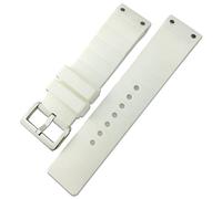 KOIAMVZW Para Santos Watchband de 23 mm, correa de reloj de silicona para Santos de Cartier 100 Black Brown Water Wrist Wnele (color: blanco, tamaño: 23 mm) decoration