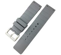 KOIAMVZW Para Santos Watchband de 23 mm, correa de reloj de silicona para Santos de Cartier 100 Black Brown Water Wrist Wnele (color: gris, tamaño: 23 mm) decoration