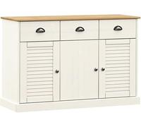 KOIECETA Aparador con cajones VIGO 113 x 40 x 75 cm madera maciza de pino blanco