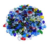 KOINEN Grava de Acuario, Grava de Cristal de Colores for pecera, Maceta, paisajismo, Decorativa, Multicolor, 5-12 mm (9-12 mm, 500 g)(5 7mm500g)