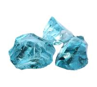 KOINEN Grava for Acuario, Grava Artificial de Cristal Azul Claro for pecera, decoración de Interiores, Varios tamaños (3-5 cm, 500 g)(3 5cm1000g)