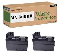 KOINKTO Compatible con la caja de tóner de residuos Sharp MX-560HB MX560HB, compatible con impresora MX-M364N MX-M365N MX-M464N MX-M465N MX-M564N (paquete de 2)