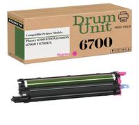 KOINKTO Unidad de tambor compatible 6700 para Xerox 108R00971 108R00972 108R00973 108R00974, apto para cartucho de tambor de impresora 6700N 6700DN 6700DT 50000 páginas (1 paquete magenta)