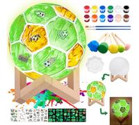 KOIROI Kit de Lámpara de Pelota de Fútbol, Kit de Pintura Lámpara de Fútbol, Luz Nocturna de Fútbol DIY 3D, Lampara Futbol, Lámpara de Pelota Manualidades, Regalos Futbol para Niños 3-12 Años