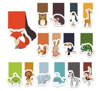 KOIROI Marcapáginas magnéticos, 30 unidades, marcapáginas para niños, animales, niños, espacio exterior, fútbol, dinosaurios, medios de transporte, imanes para niños, niñas (animales)