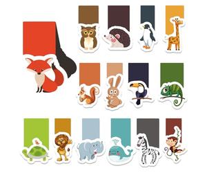 KOIROI Marcapáginas magnéticos, 30 unidades, marcapáginas para niños, animales, niños, espacio exterior, fútbol, dinosaurios, medios de transporte, imanes para niños, niñas (animales)