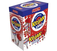 Kojak Cereza Sin Azucar Fiesta - Caja 70 Kojak - Kojak Cereza Zero - Caramelo con Palo Kojak Cereza Sin Azucar