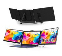 KOJOM Extensor de pantalla para laptop 2K, IPS 1440P de 13 pulgadas, triple pantalla, accesorio Plug & Play, accesorio de pantalla múltiple para portátiles de 13 a 17 pulgadas, compatible con Windows