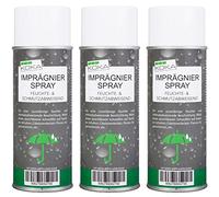 KOKA Impregnante en aerosol incoloro para capota convertible textiles zapatos tienda de campaña (3 x 400 ml)