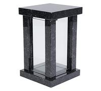 KOKA Lámpara de tumba de granito Nero Angola para cementerio, joyería