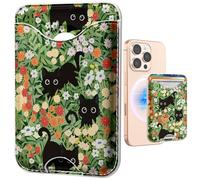 Kokaade Cartera magnética compatible con Magsafe para tarjetas, carteras de teléfono para mujeres, adolescentes y niñas, bonito patrón para iPhone 16/15/14/13/12 Series Slim para Apple Mag RFID Magnet