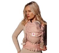 KOKADI Portabebés TaiTai Heart2Heart Rosé (talla única) - Ergonómico, seguro y suave, hecho a mano de 100% algodón orgánico - Desde el nacimiento hasta 15 kg, perfecto para padres y bebés más grandes,