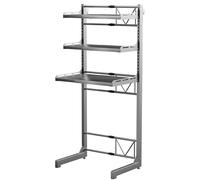 KOKANIGODVA 3 Niveles Estantería para Lavadora/Estante sobre,Ampliable Estanteria Baño Encima WC Metal Étagère de Rangement pour Salle de Bain,Estante de Almacenamiento Ahorro de Espacio,Desmontable