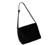 kokdid Bolso de hombro retro de moda, espacioso, interior de gamuza, bolso cruzado con correa ajustable, resistente al desgaste, para el trabajo, viajes, moda, casual, desarmar, Black, One Size