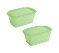 kokdid Contenedor de silicona plegable portátil para una solución fácil de plegar para ahorrar espacio en la cocina y actividades al aire libre, silicona plegable