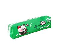 kokdid Estuche de dibujos animados de poliuretano con cremallera, gran capacidad, bolsa de maquillaje para mujeres, estudiantes, oficina, escuela, Como se muestra en las imágenes, 19.2x4.5x6cm, panda