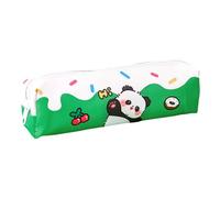kokdid Estuche de dibujos animados de poliuretano con cremallera, gran capacidad, bolsa de maquillaje para mujeres, estudiantes, oficina, escuela, Como se muestra en las imágenes, 19.2x4.5x6cm, Panda