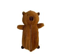 kokdid Estuche de felpa suave para lápices, organizador de lápices, estuche de papelería, para escuela, oficina, al aire libre, Brown, 27x12cm