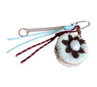 kokdid Llavero de felpa suave para decoración de tartas, bolsas de moda, accesorios para aquellos que aman diseños únicos y de dibujos animados, adorable llavero, Chocolate de nieve