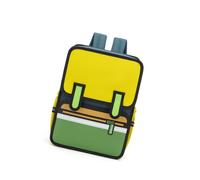 kokdid Mochila infantil de dibujos animados 3D con compartimentos funcionales, mochila escolar para jardín de infantes para una fácil organización y uso diario, mochila para niños y niñas, Amarillo