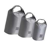 kokdid Paquete de 3 bolsas impermeables ultraligeras para camping, senderismo y aventuras en motocicleta, juego de sacos portátiles, Gray, as pics show