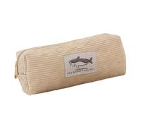 kokdid Precioso estuche para lápices de animales, bolsa de maquillaje, bolsa de maquillaje estética, suministros de vuelta a la escuela, Color arroz, 20*5*8CM
