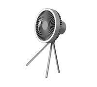 kokdid Ventilador de trípode con luz nocturna alimentado por USB para viajes, camping, luz moderna