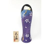 Kokeshi Muñeca Puple Kimono con flores de cerezo