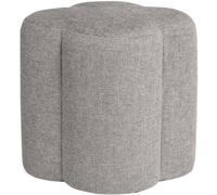 Koketto Home Puff con forma de flor de tejido gris.