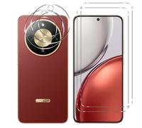 Kokio 2 Piezas Protector de Pantalla para Honor Magic 8 Lite, con 2 Piezas Protector de Lente de Cámara, Ultra HD Cristal Templado, Dureza 9H, Anti Arañazos, Sin Burbujas