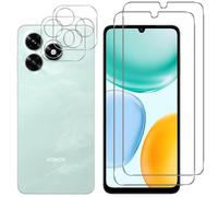 Kokio 2 Piezas Protector de Pantalla para Honor X5C Plus 4G, con 2 Piezas Protector de Lente de Cámara, Ultra HD Cristal Templado, Dureza 9H, Anti Arañazos, Sin Burbujas