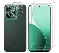 Kokio 2 Piezas Protector de Pantalla para OPPO Reno 14 5G, con 2 Piezas Protector de Lente de Cámara, Ultra HD Cristal Templado, Dureza 9H, Anti Arañazos, Sin Burbujas