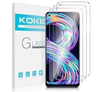 Kokio 3 Piezas Protector de Pantalla para Realme 8/8 Pro 4G 6.4" Cristal Templado Ultra HD Vidrio Templado para Realme 8 4G,9H Dureza,Sin Burbujas Screen Protector